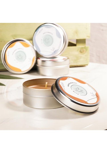 Mitr Kahve Aromalı Metal Mum Çok Renkli