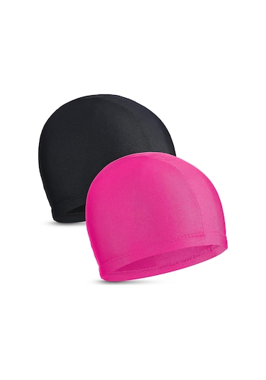 2 Parça Elastik Yüzme Boneleri Rahat Kumaş Yüzme Boneleri Lightwe Siyah - Kırmızı