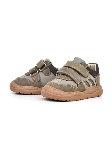 Rakerplus Schaggy Hakiki Deri Kum Gri Bebek Spor Ayakkabı Kum