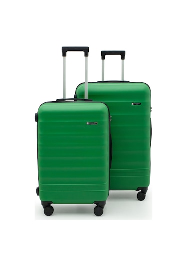 Babil Lüx 2'li Abs Valiz Seti Büyük & Orta - Yeşil