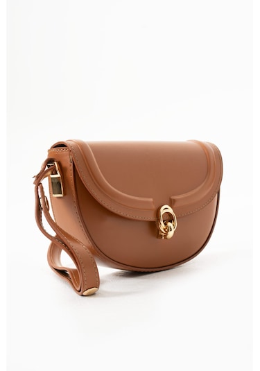 Acı Kahverengi Suni Deri Ayarlanabilir Askılı El ,kol Ve Omuz Çantası Açık Taba