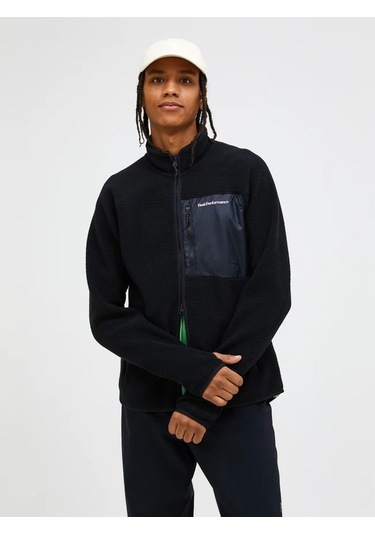 Peak Performance M Pile Zip Jacket Black Erk Fleece G80293020-001 Siyah