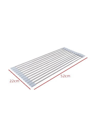 Sones Katlanır Su Filtreleri Mutfak Rafı Lavabo Kase Çubuk Filtreler, Stil: Paslanmaz Çelik 52x22cm Diğer