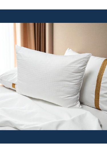 Solivane Otel Tipi Lüks Yastık Elit Cotton Nano Yastık 1300gr 230tc Queen Size 60x80 Beyaz-1