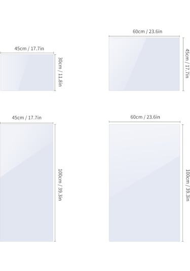 Geekyou Yapışkanlı Manyetik Yazı Tahtası - Ofis, Ev, Okul İçin Kolay Kurulumlu, İz Bırakmayan Yazı Tahtası Çözümü Beyaz