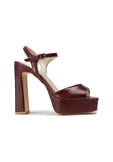 Deery Kadın Bordo Platform Abiye Ayakkabı - Sm203zbrdm01