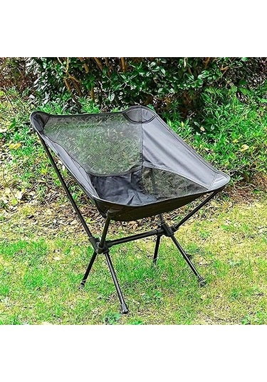 Elmpaly Derin Mavi Ultra Hafif Katlanır Kamp Sandalyesi Taşıma Çantası Plaj Yürüyüş Balıkçılık Piknik Koyu Mavi