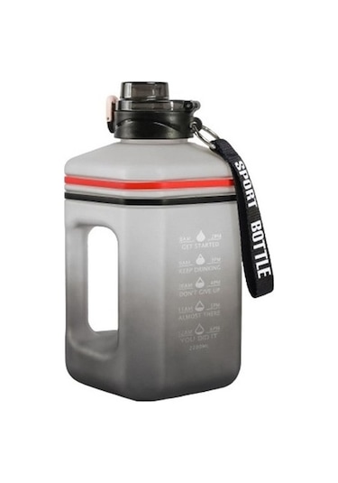 2.2l Taşınabilir Spor Su Şişesi Suluk Matara Xanjg4 Beyaz - Siyah