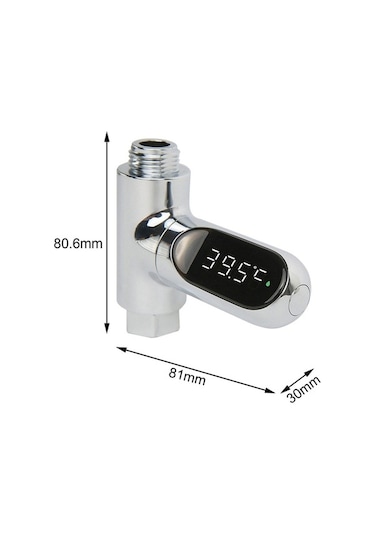 Yihemaoyi Duş Termometre Dijital Su Sıcaklığı Ölçer Monitör