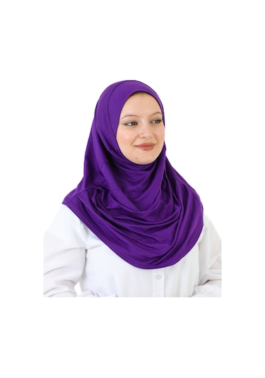 Hazır Giyim Türban Yumuşak Başörtü Şal - Mor Mor