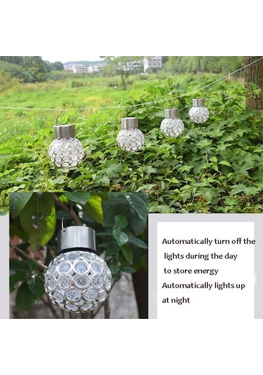 Cbtx Bahçe Aydınlatma 2 Adet Güneş Içi Boş Top Sarkık Lamba Dekoratif Bahçe Lambası Renkli Işık
