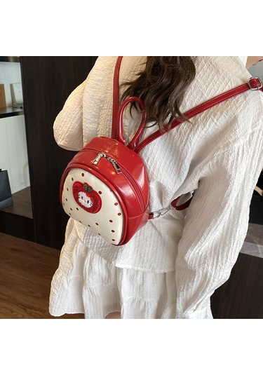 Lyon Karikatür Kırmızıpisi Sırtçantası Az Seyahat Sırtçantası Kirmizi Kırmızı