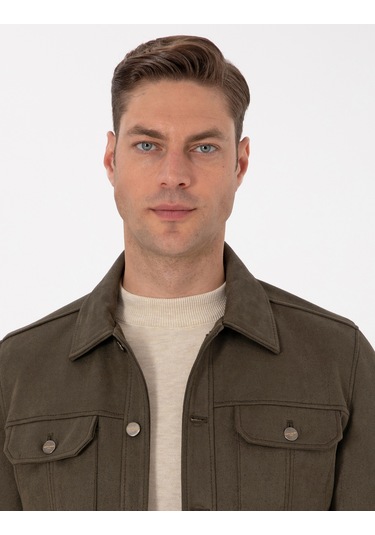 Pierre Cardin Erkek Haki Deri Mont-kaban 50318156-790 Haki