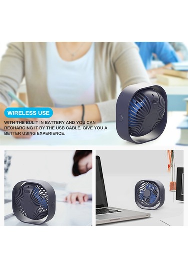 Springsun Taşınabilir Mini Masaüstü Fanı: Usb Şarjlı, 3 Hız Ayarlı - Yaz İçin Ofis Ve Ev Kullanımına Uygun Küçük