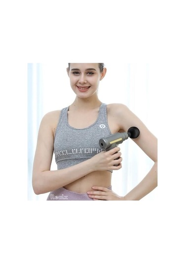 Tongxida 4 Başlıklı 6 Kademeli Titreşimli Şarjlı Mini Masaj Aleti - Kolay Kullanım İçin İdeal Gri