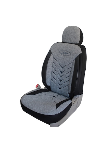 Mercedes E 220 Cdı Uyumlu Keten Kumaş Oto Koltuk Kılıfı Gri-siyah