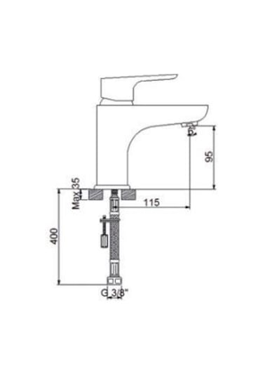 Newarc 921521B Loft Lavabo Bataryası Siyah