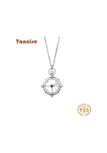 Novahub 925 Gümüş Lüks Kişilik Kolye - Kadın Klasik Gelgit Kolye - Gümüş Sterlin - Zirkon Taşlı Kolye - 50cm Uzunluk Gümüş