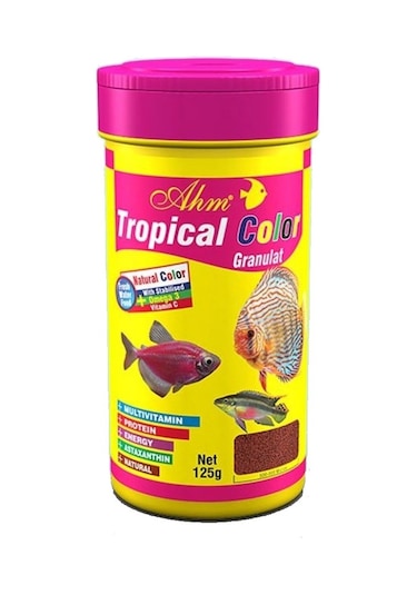 Ahm Tropical Colour Ganulat Balık Yemi 250  ML