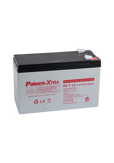 Power-Xtra 12V 7 AH F2 Pin Bakımsız Kuru Akü