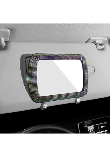 Araba Güneşliği Dekorasyon Aynası Otomatik Kadın Makyaj Aynası Mavi Mavi Mavi Diğer