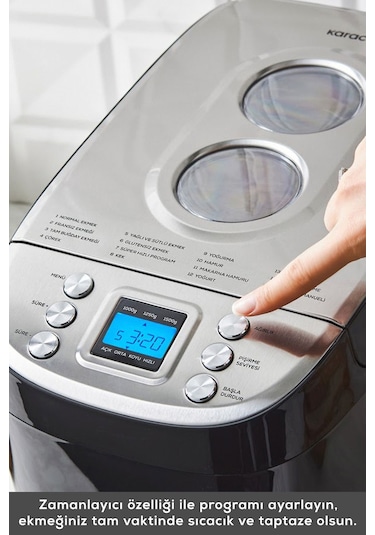 Karaca Bake XL Ekmek Reçel Yoğurt Yapma Makinesi 1500 G + 45 Tarifli Kitapçık