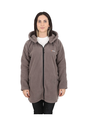 Kadın Gri Polar Ceket - Zenobya Gri