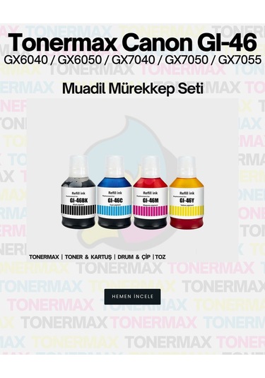 Canon Gı-46 Uyumlu Mürekkep Takım / Canon Maxify Gx6040 / Gx6050 / Gx7040 / Gx7050 / Gx7055