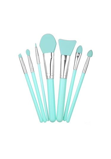 Yifomall 7'li Silikon Makine Fırça Seti - Fondöten, Göz Farı, Kaş Fırçası - Kozmetik Tasarrufu Sağlar