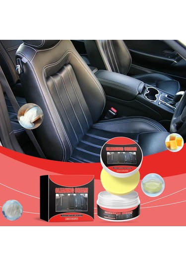 Araba İç Deri Kremi Araba İç Leke Temizleme Günlük Bakım Temizleme Kremi 100g,jwcwsq