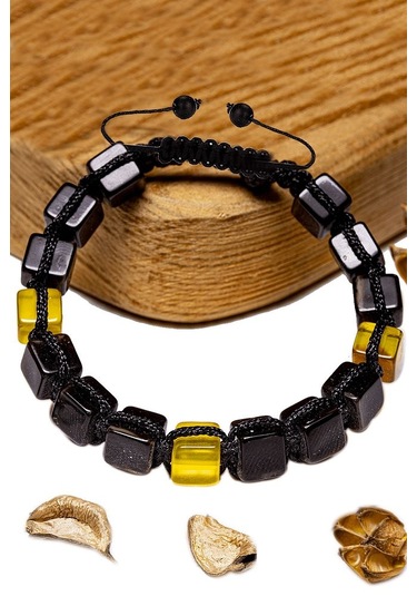 Sertifikalı Üretici Sertifikalı Küp Kesim Bordo Sarı Doğal Damla Kehribar Bileklik Çok Renkli