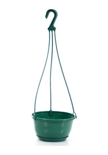 Omnipazar So-sm02 Safir Makrome Askılı Balkon Saksı Takımı 3.4 Litre No 2 Yeşil
