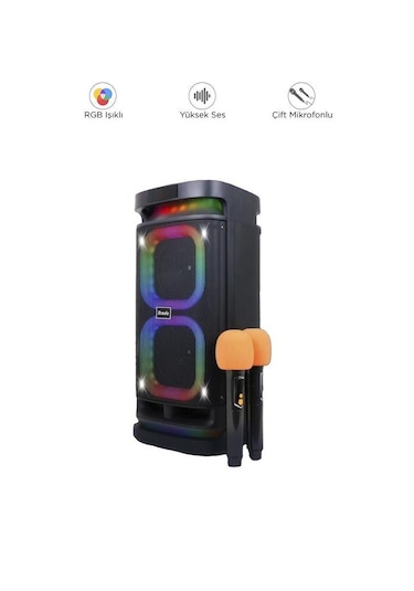 Torima BTS-1989 RGB Karaoke Mikrofonlu Kumandalı Bluetooth Hoparlör