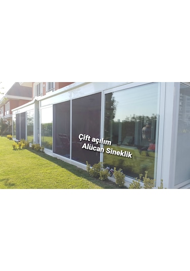 Pileli Sürgülü Katlanır Kapı Sineklik, Çift açılım