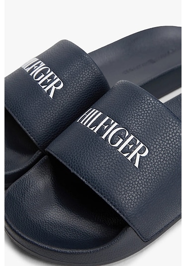 Erkek Logo Baskılı Havuz Terliği - Lacivert Desert Sky