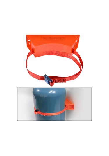 Suntek Güçlü Kayışlı Gaz Tüpü Braketi Aksesuarı Turuncu