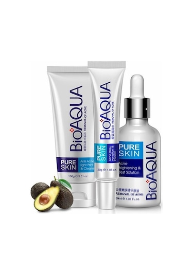 Bioaqua Pure Skin Sivilceye Meyilli Ciltler için Bakım Seti 3'lü