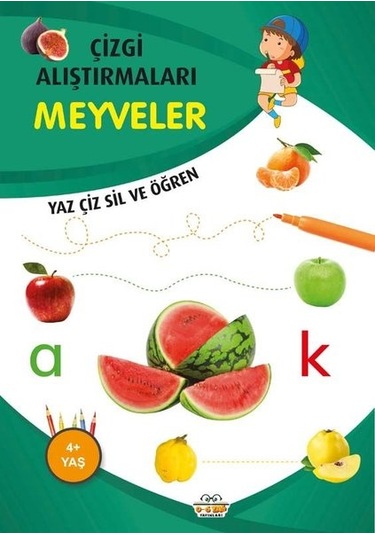 Meyveler - Çizgi Alıştırmaları 4+ - Emine Ulusoy