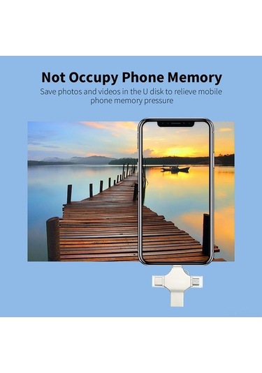 Novahub 64gb Çoklu Bağlantılı Metal Usb Bellek - Type C, Micro Usb Ve İos Uyumlu Hızlı Veri Aktarımı