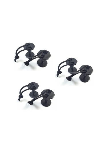 Homyl 6 Adet Siyah Plastik Bodyboard Sörf Tasma Fişler Ek W /