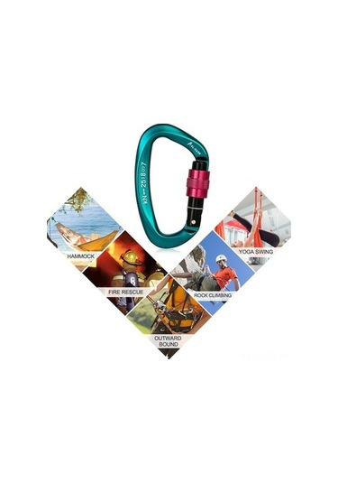 Pazly Vidalı Tırmanma Karabina Klips Kilitli Profesyonel D-şekilli 25kn Ao Renkli Kanyoning Ekipmanı Hamak Hafif Çok Renkli