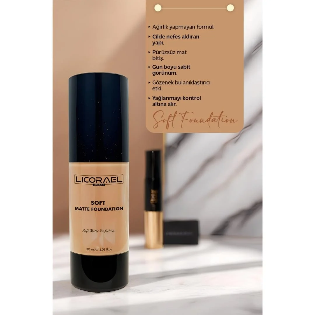 Licorael Dubai Soft Matte Foundation 30ml. No:m1