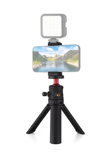 Andoer Ad-05 Evrensel Telefon Tutucu + Tripod Seti - Mikrofon Yuvası, 360 Döner Başlık, Kaymaz Ayaklar