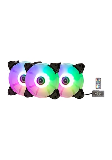Performax Lumina Rgb 120Mm Kumandalı Üçlü Fan Kiti