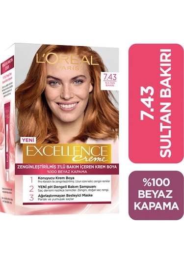 L'Oréal Paris Excellence Creme Saç Boyası - 7.43 Sultan Bakırı