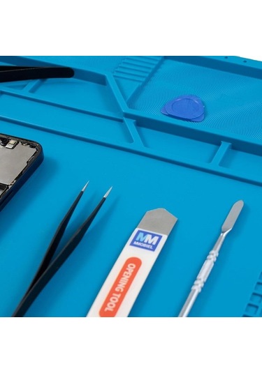 Silikon Çalışma Tamir Pedi S180 555x350mm Isıya Dayanıklı Manyetikli