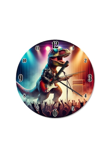 Rockstar Dinazor Tasarım Duvar Saati