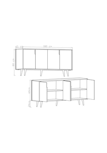 Latina Modern Konsol 180 Cm Safir Meşe