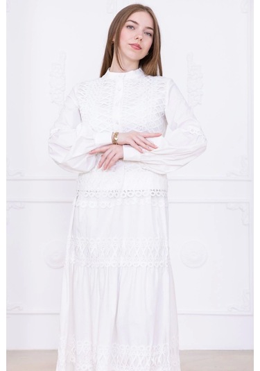 Dantel Detaylı İkili Takım 4712-beyaz Beyaz
