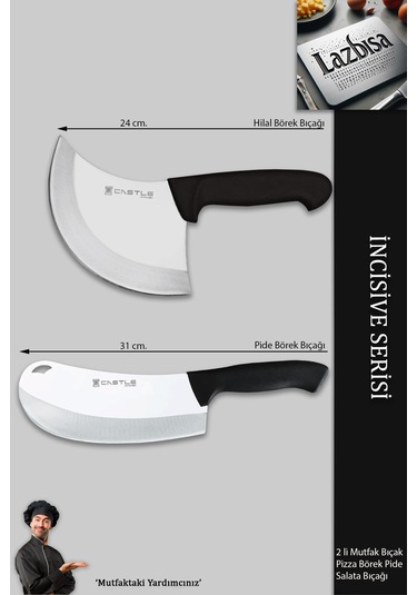 İncisive Serisi Mutfak Bıçak Seti Pizza Börek Pide Bıçağı Mft-567